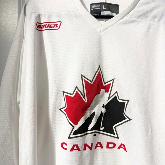 Vintage BAUER Official TEAM CANADA Olympic Hockey PRACTICE JERSEY – Men’s Large - Picture 3 of 4